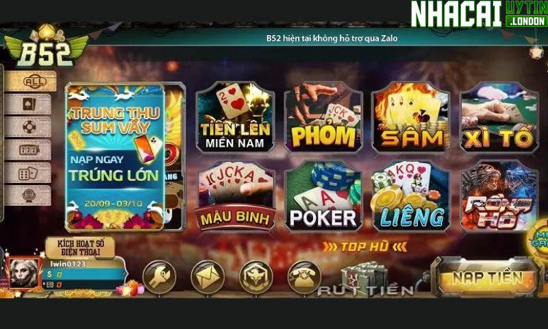 Những thể loại game đổi thưởng độc đáo và uy tín tại B52 Club